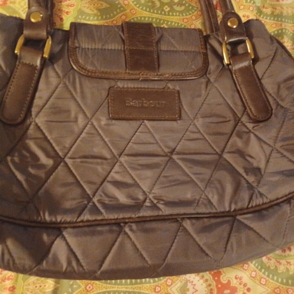 Barbour brown shoulder bag tote handbag purse - Picture 3 of 7